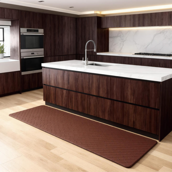 Modern Anti-Fatigue Kitchen Mat Non-Slip Waterproof PVC Cushioned Support for Comfort in High-Traffic Areas