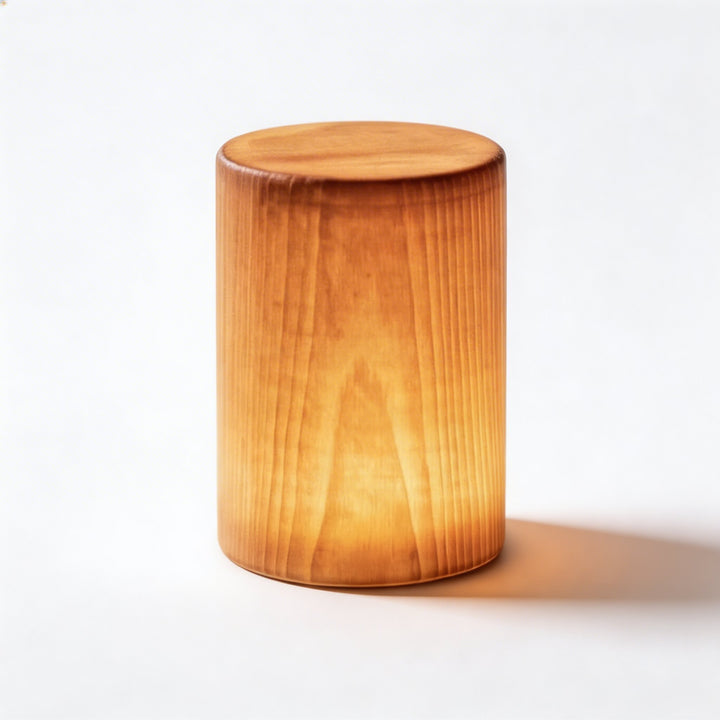 Modern Minimalist Table Lamp Rechargeable Cordless Wood Design Touch Control LED 3 Brightness Levels