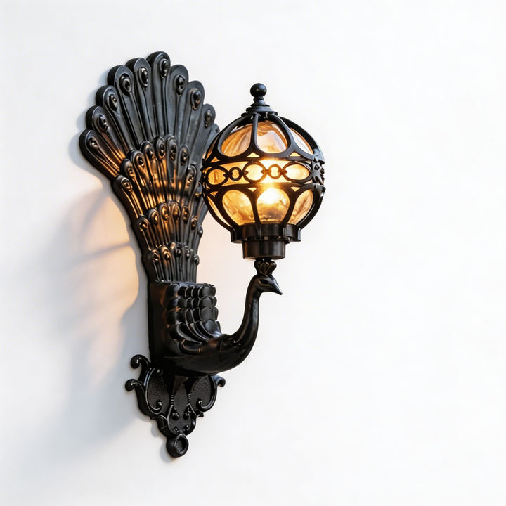 Modern Outdoor Wall Lantern Wall Mounted Aluminum Glass Shade IP55 Waterproof E26 Compatible 20W