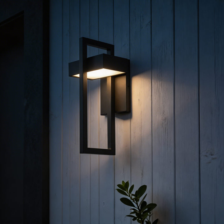 Modern outdoor wall light LED wall sconce minimalist black exterior wall lighting contemporary home decor
