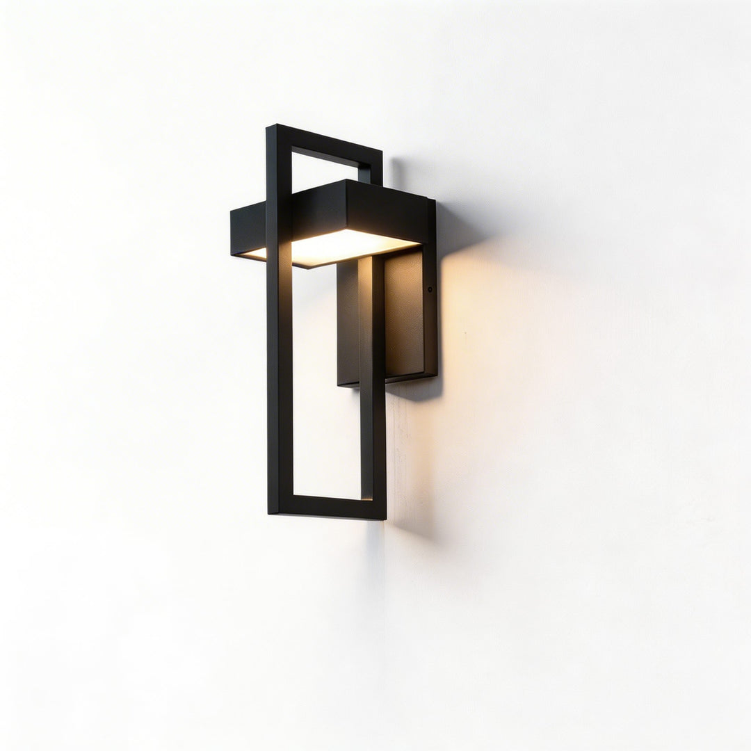 Modern Black Outdoor Wall Sconce Wall Mounted Stainless Steel LED IP65 Waterproof 12W