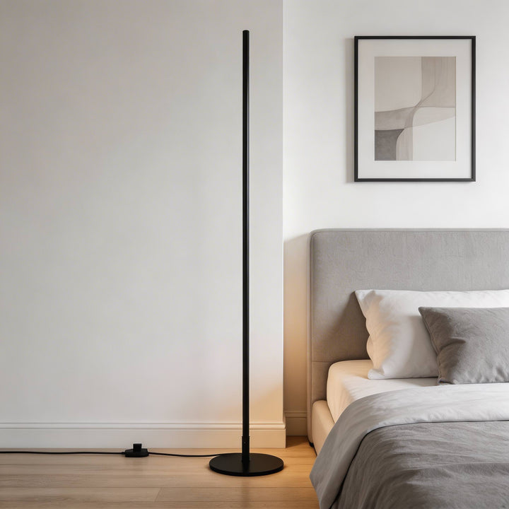 Modern Industrial Floor Lamp Adjustable Height Metal LED Lighting for Living Room