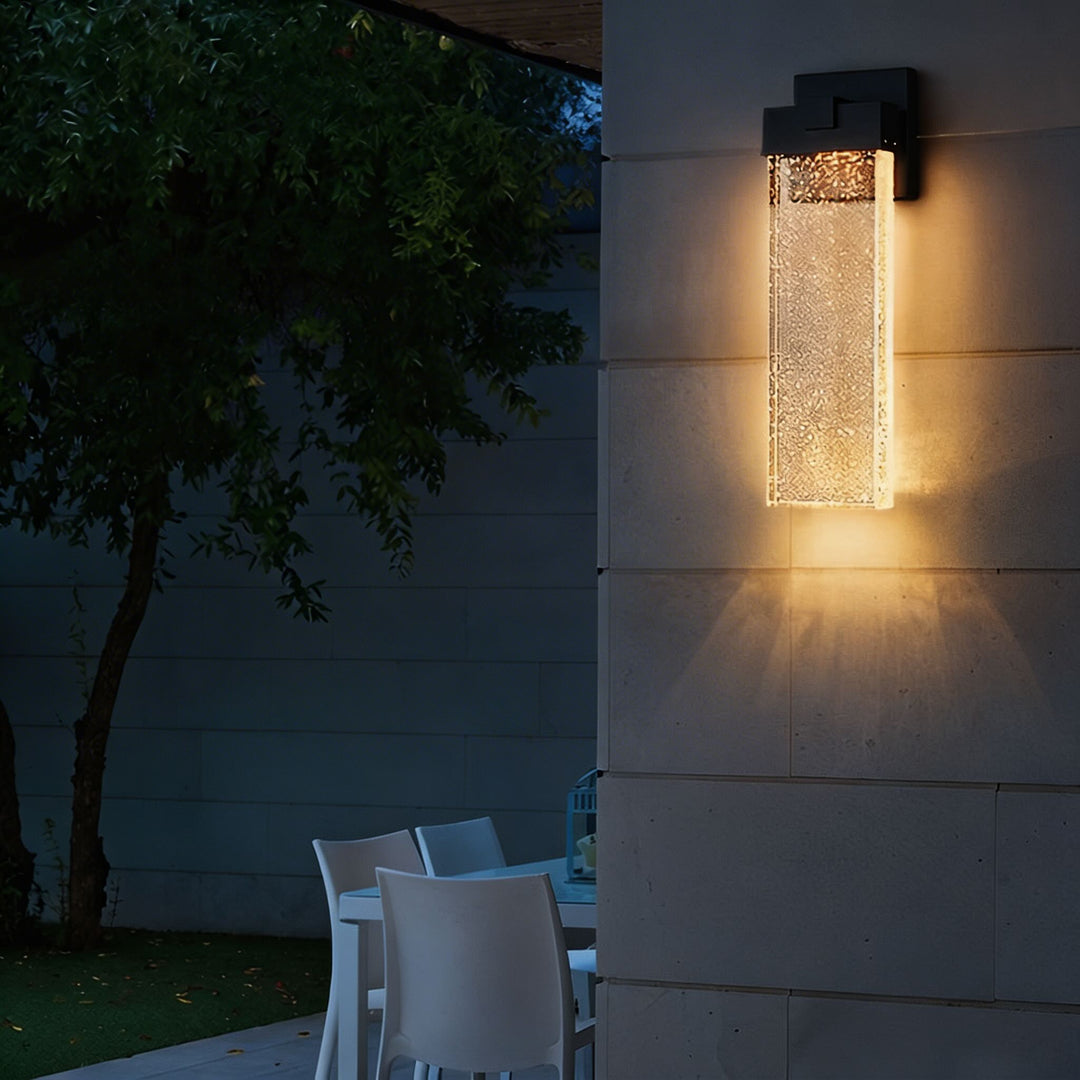 Modern Black Outdoor Wall Light Wall Mounted Die-Cast Aluminum Waterproof COB LED 3000K Warm White