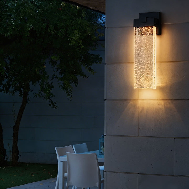 Modern Black Outdoor Wall Light Wall Mounted Die-Cast Aluminum Waterproof COB LED 3000K Warm White