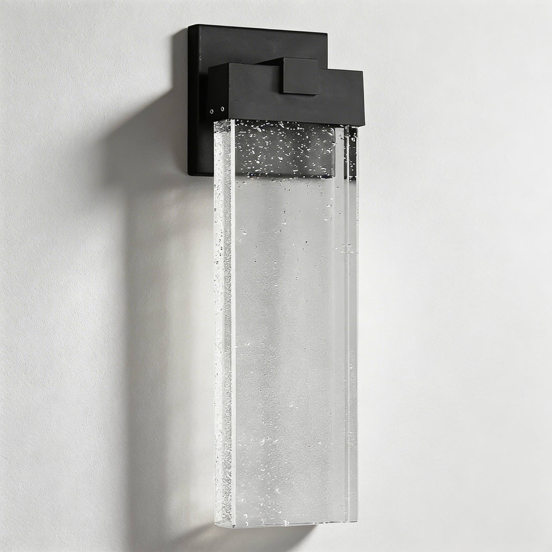Modern Black Outdoor Wall Light Wall Mounted Die-Cast Aluminum Waterproof COB LED 3000K Warm White