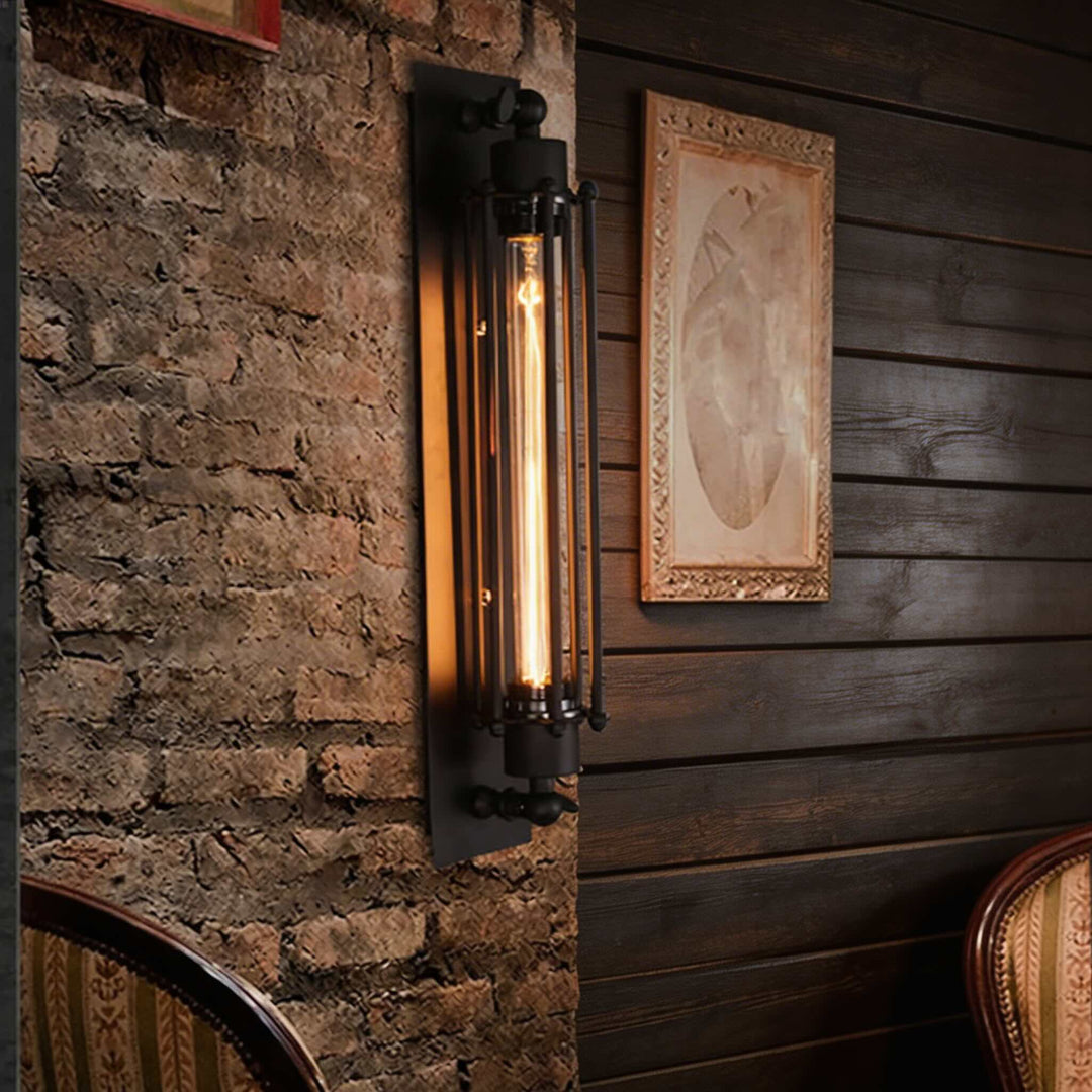 Industrial wall light vintage style wall sconce Edison bulb metal cage wall lamp rustic home decor
