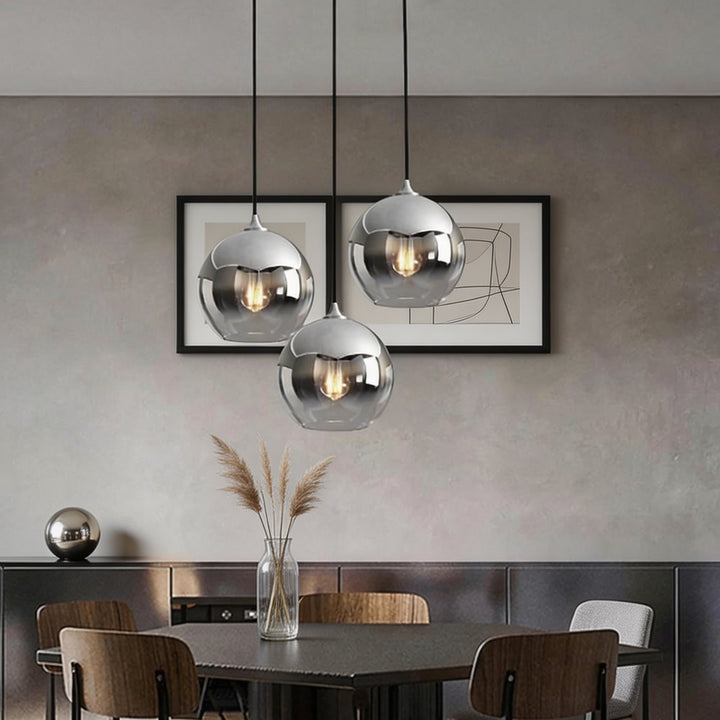 Modern Glass Globe Adjustable Mini Pendant Light