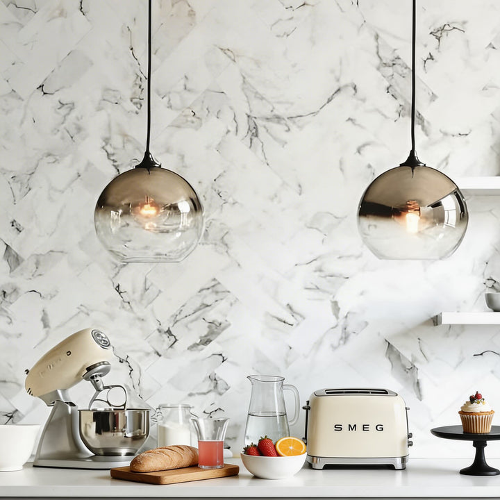 Modern Glass Globe Adjustable Mini Pendant Light