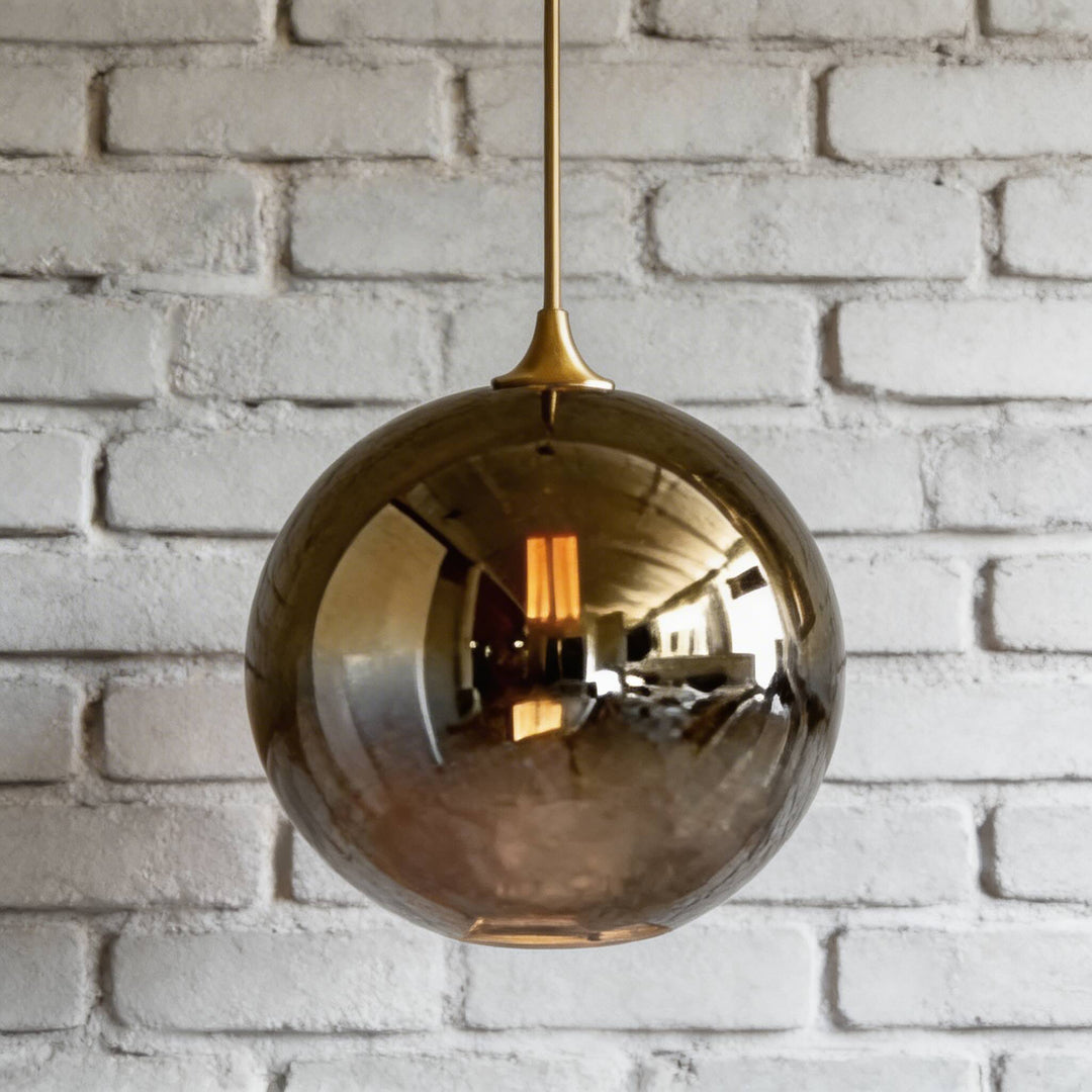 Modern Glass Globe Adjustable Mini Pendant Light