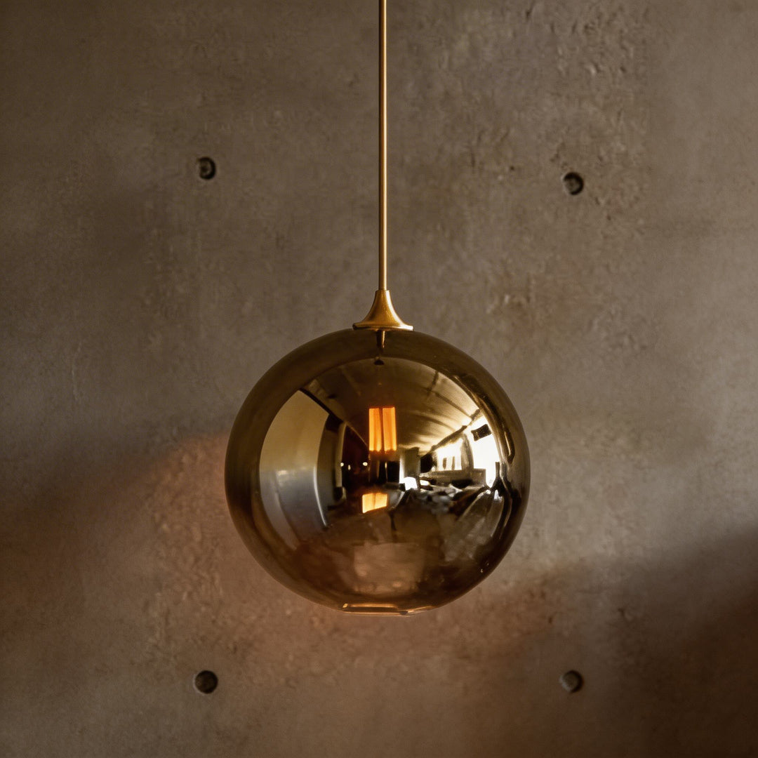 Modern Glass Globe Adjustable Mini Pendant Light