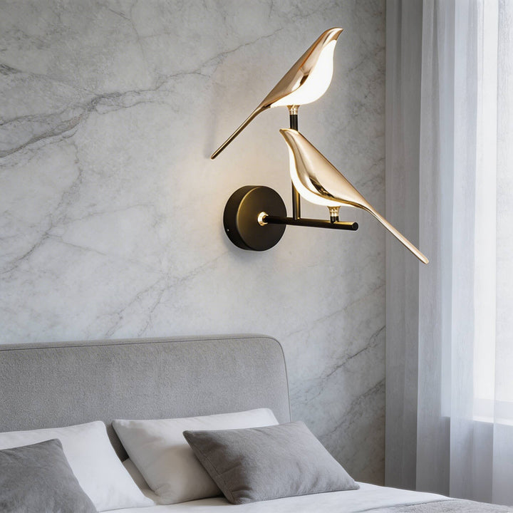 Nordic Wall Light Sconce LED Dimmable Wall Mounted Iron Body Glass Shade