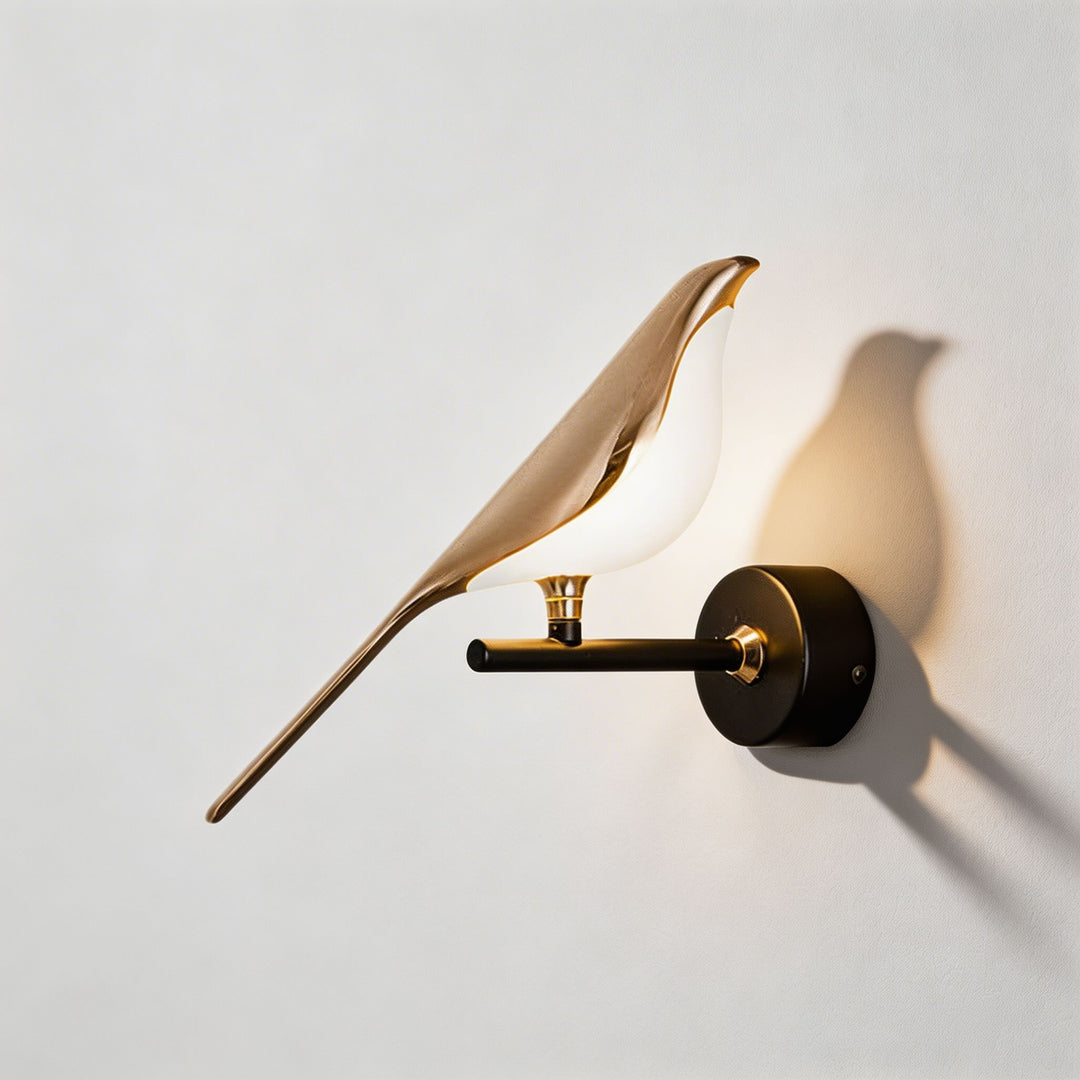 Nordic Wall Light Sconce LED Dimmable Wall Mounted Iron Body Glass Shade