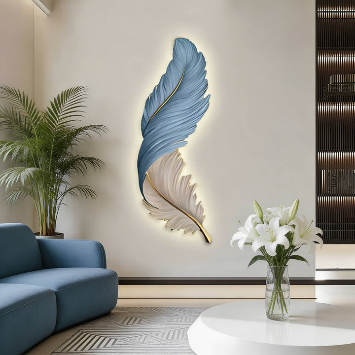 Feather wall light modern LED wall decor minimalist wall sconce decorative lighting contemporary home decor
