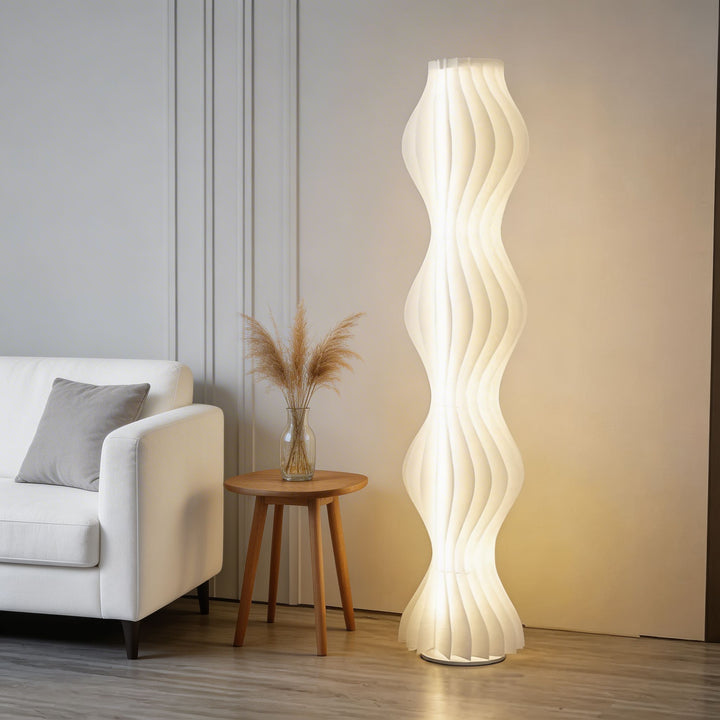 Modern Nordic Floor Lamp Adjustable LED Iron Acrylic Design 69in Height for Living Room and Bedroom