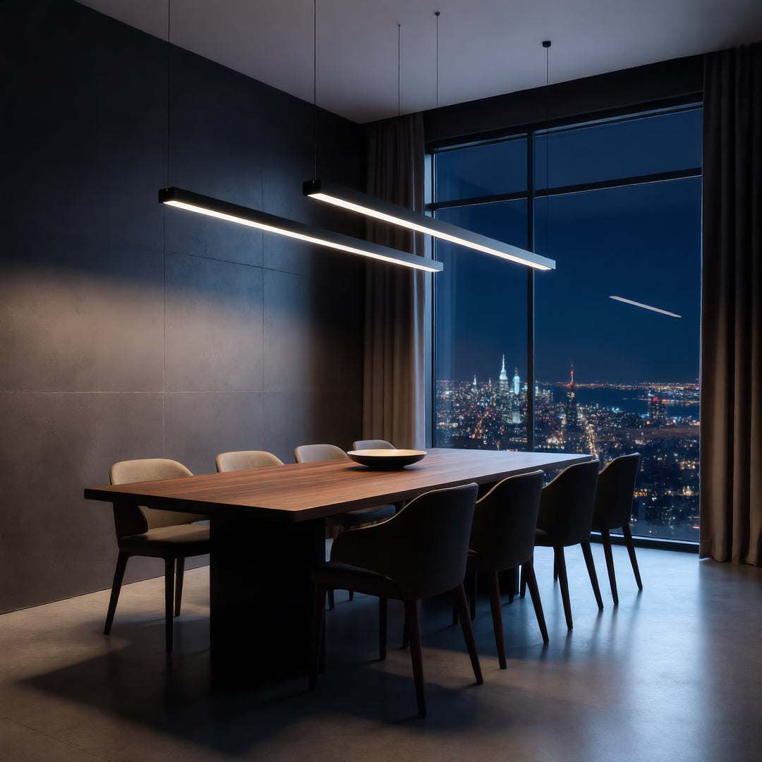 Modern Aluminum Linear LED Hanging Pendant Light