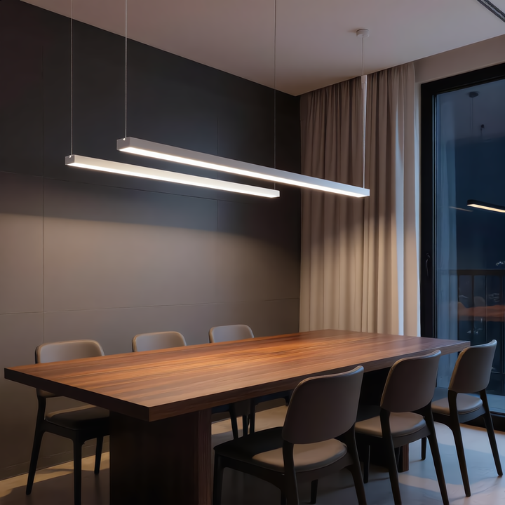 Modern Aluminum Linear LED Hanging Pendant Light