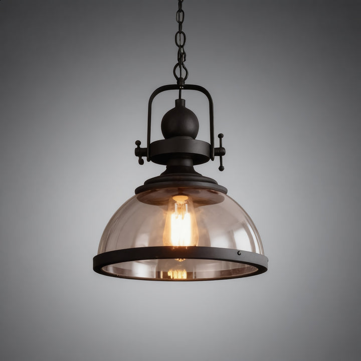 Industrial Crystal Glass Adjustable Mini Pendant Light