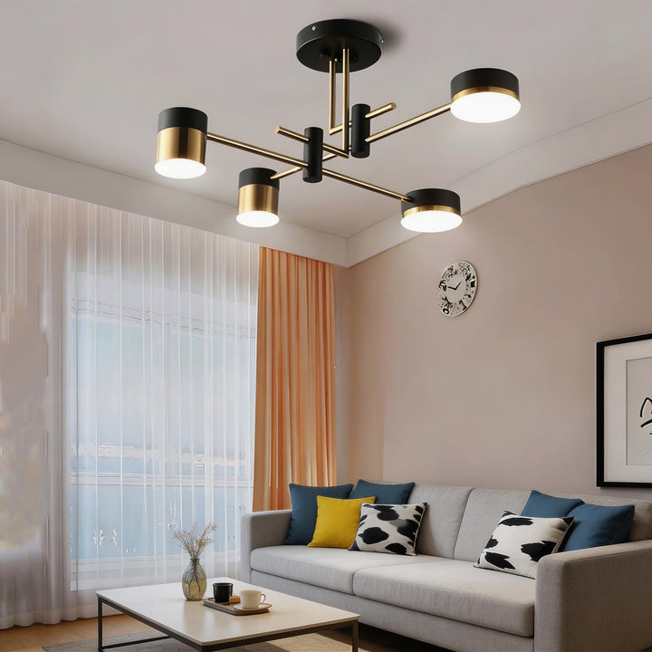Modern Sputnik Ceiling Light Adjustable LED Dimmable Iron Acrylic 4 6 8 Light Options