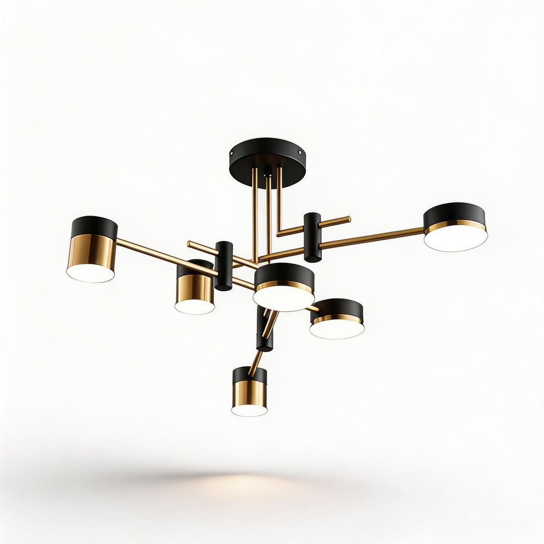 Modern Sputnik Ceiling Light Adjustable LED Dimmable Iron Acrylic 4 6 8 Light Options