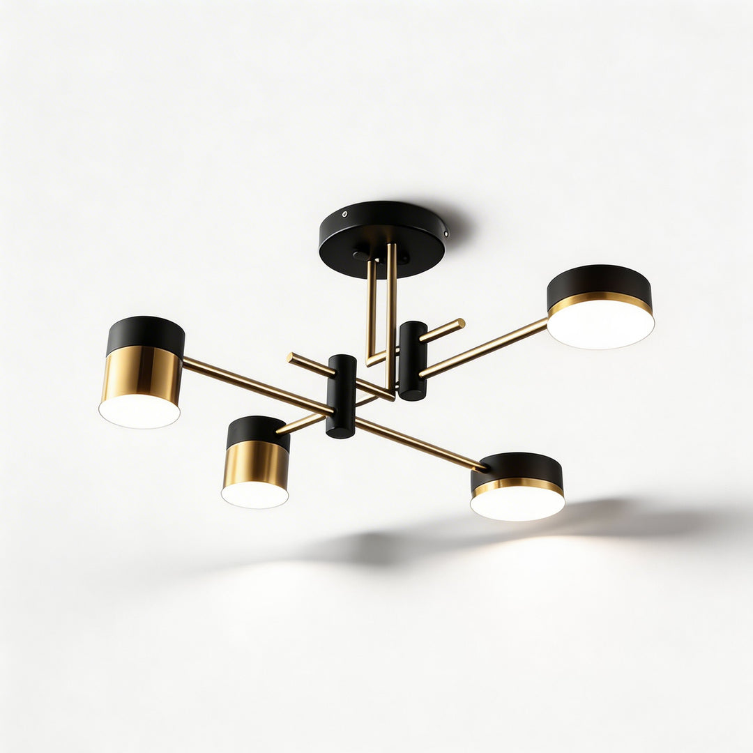 Modern Sputnik Ceiling Light Adjustable LED Dimmable Iron Acrylic 4 6 8 Light Options
