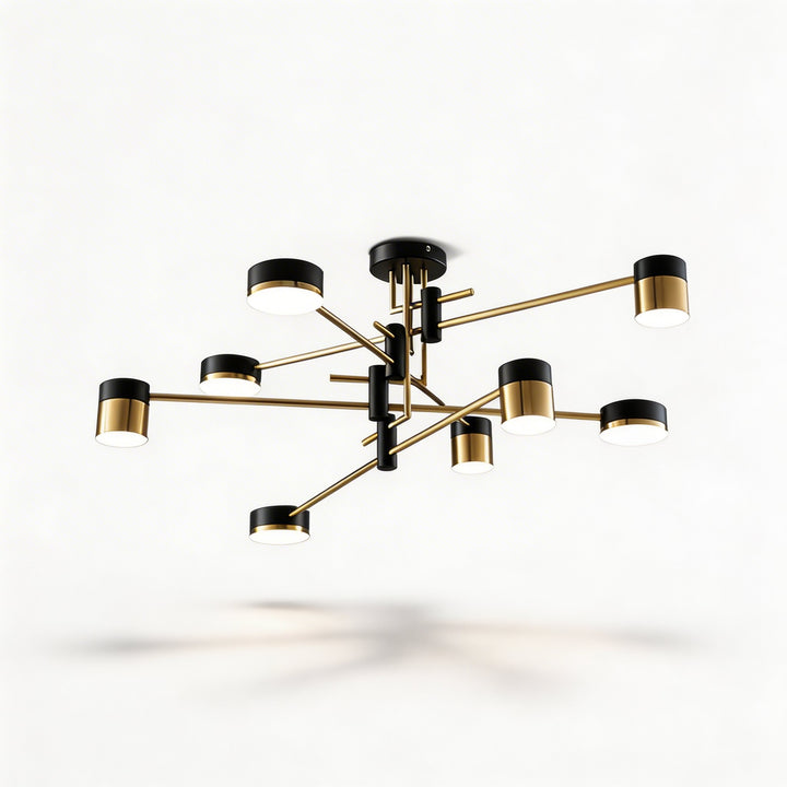 Modern Sputnik Ceiling Light Adjustable LED Dimmable Iron Acrylic 4 6 8 Light Options