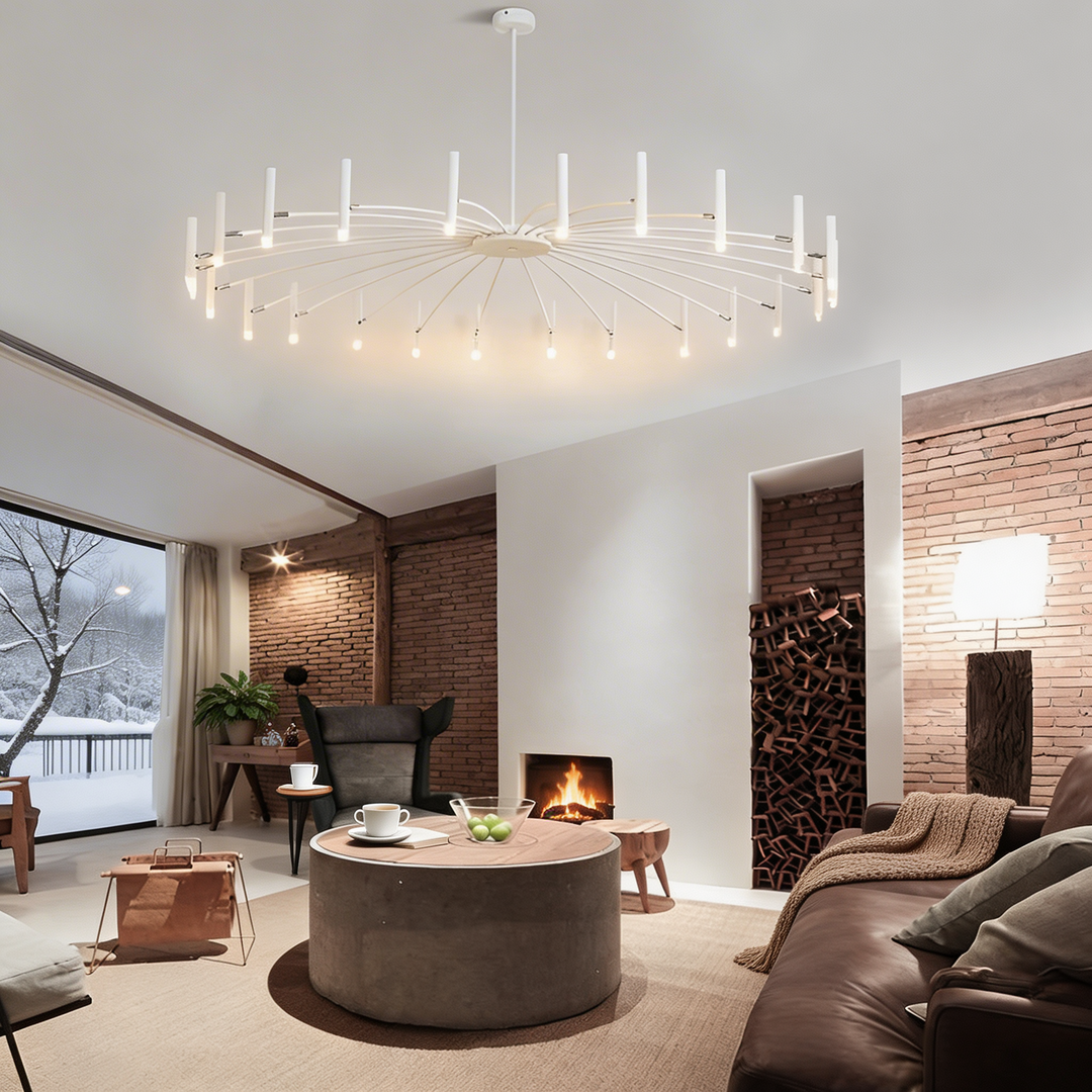 Modern Chandelier Light Adjustable Hanging Metal G9 LED Three Step Dimming for Dining Room or Bedroom