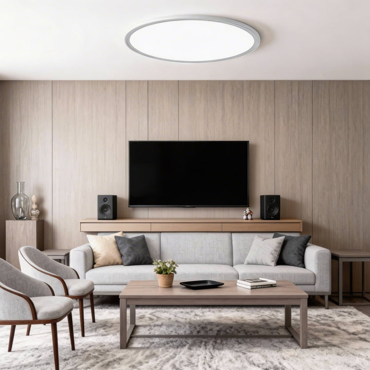 Modern Round LED Flush Mount Ceiling Light Aluminum Acrylic Dimmable 72W 3430LM