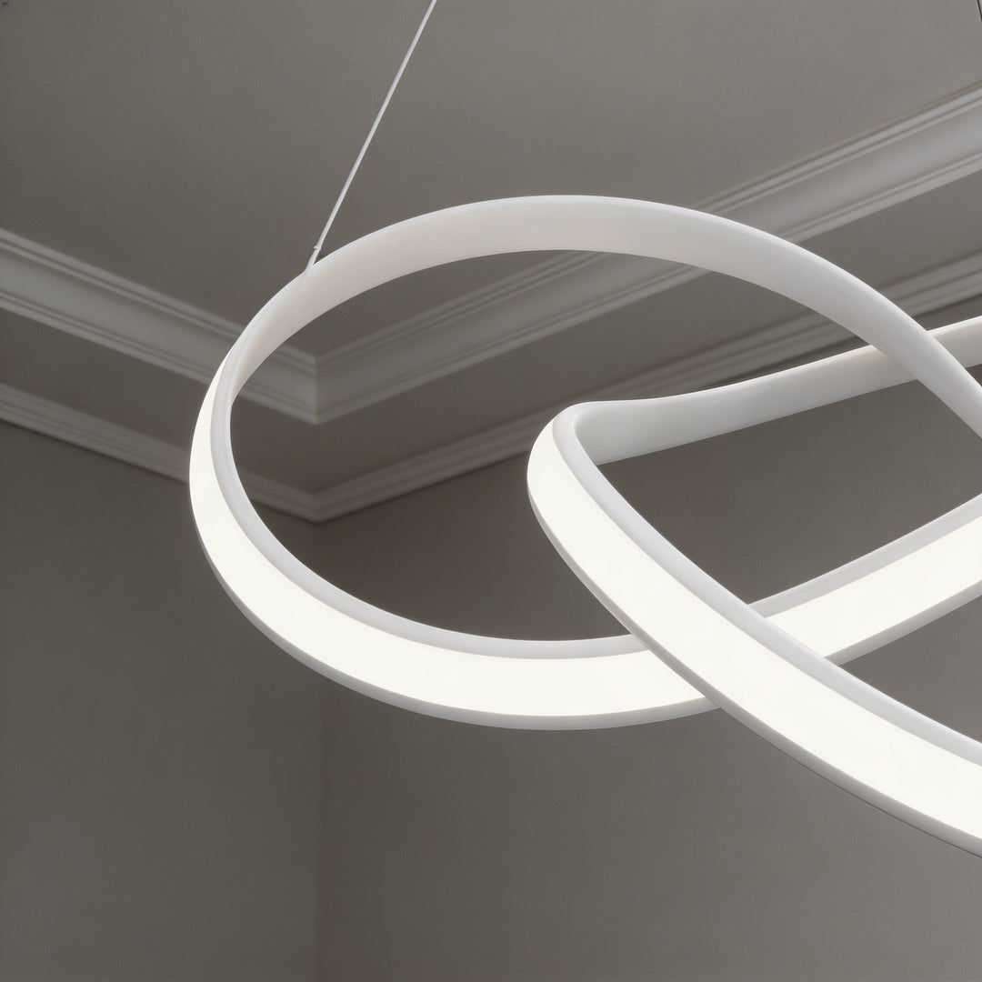 Modern Chandelier Ceiling Light Hanging Aluminum Design Adjustable Dimmable LED with Remote Control 20.1 to 24.0 in Diameter