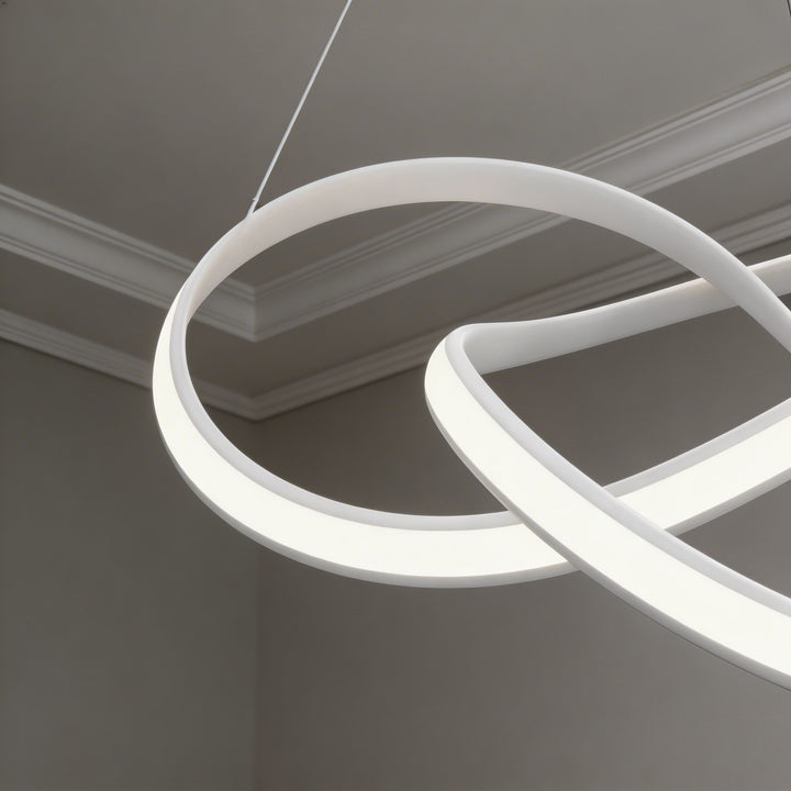 Modern Chandelier Ceiling Light Hanging Aluminum Design Adjustable Dimmable LED with Remote Control 20.1 to 24.0 in Diameter