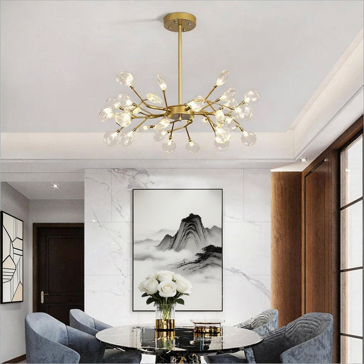 Modern Pendant Light Hanging Design Metal LED Adjustable 27-Light Fixture