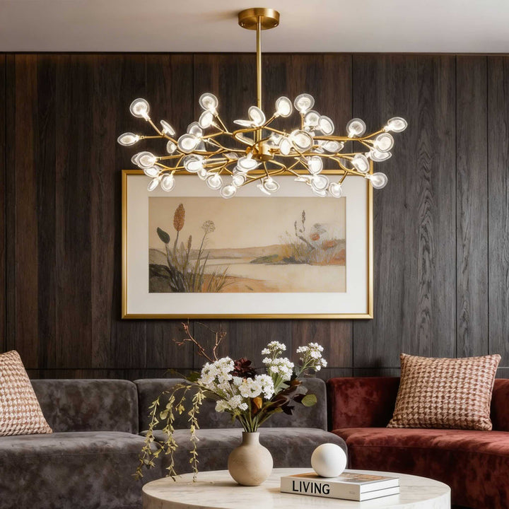 Modern Pendant Light Hanging Design Metal LED Adjustable 27-Light Fixture