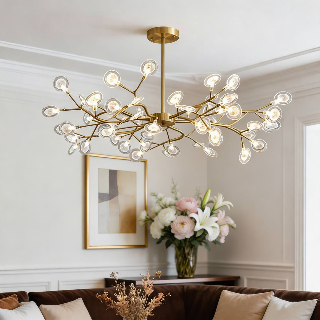 Modern Pendant Light Hanging Design Metal LED Adjustable 27-Light Fixture
