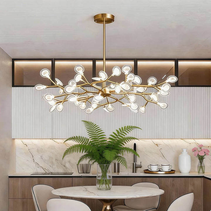 Modern Pendant Light Hanging Design Metal LED Adjustable 27-Light Fixture