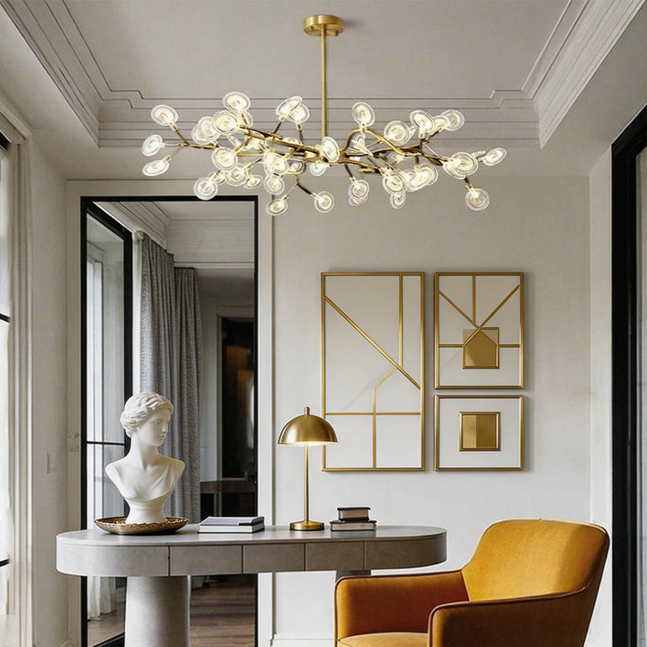 Modern Pendant Light Hanging Design Metal LED Adjustable 27-Light Fixture