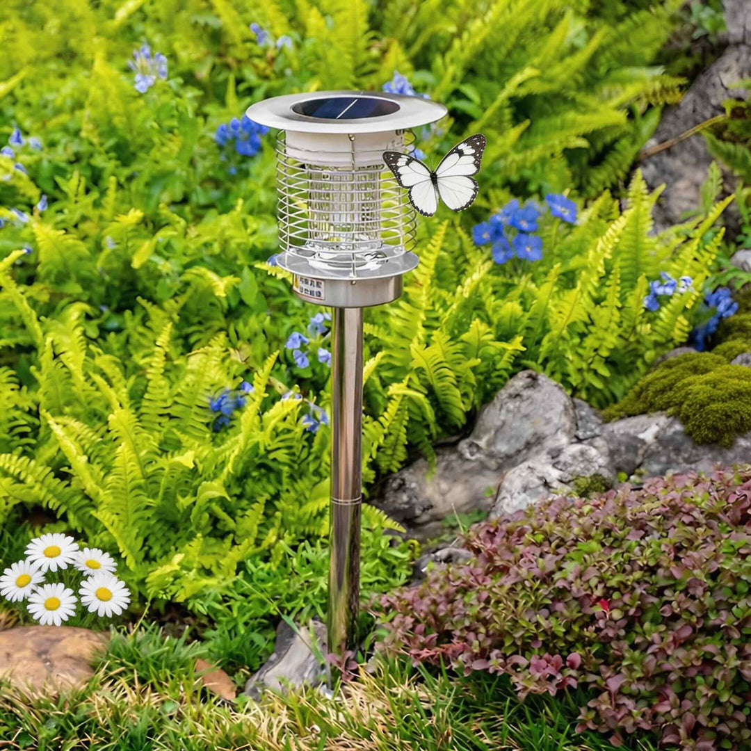 Modern Solar Pathway Lights with Dual Charging 304 Stainless Steel LED Illumination for Outdoor Use