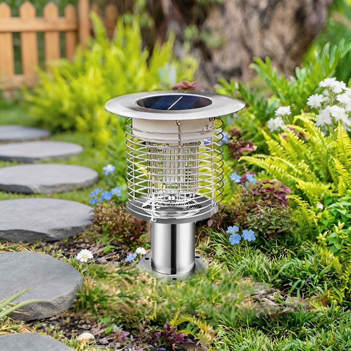 Modern Solar Pathway Lights with Dual Charging 304 Stainless Steel LED Illumination for Outdoor Use