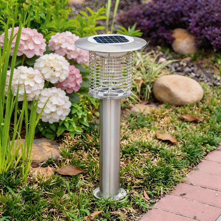 Modern Solar Pathway Lights with Dual Charging 304 Stainless Steel LED Illumination for Outdoor Use