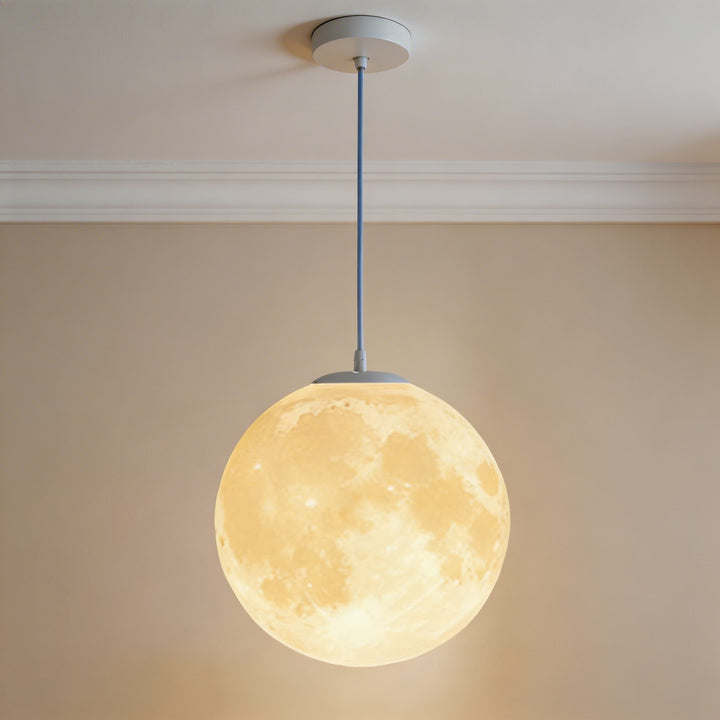 Modern Moon Globe Adjustable Hanging Pendant Light