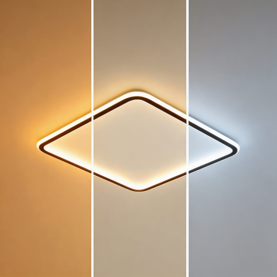 Modern LED Ceiling Light Flush Mount Aluminum Dimmable 100W with PMMA Diffuser for Living Room Bedroom