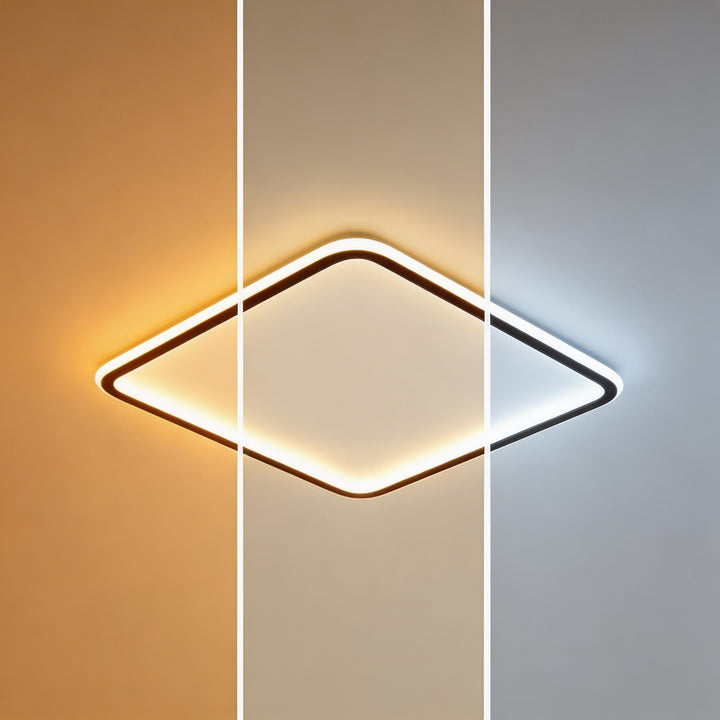 Modern LED Ceiling Light Flush Mount Aluminum Dimmable 100W with PMMA Diffuser for Living Room Bedroom