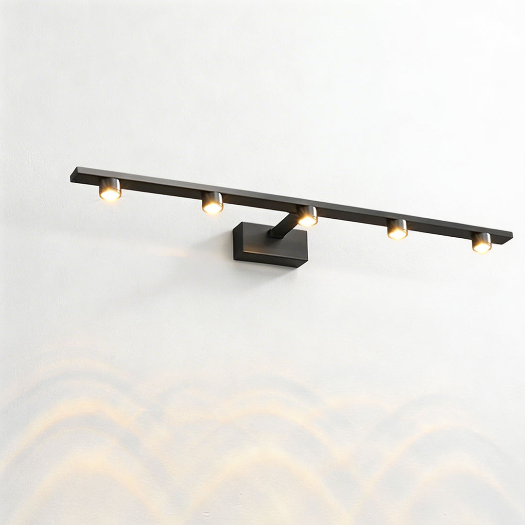 Modern Black Bathroom Vanity Light Bar Wall Mounted LED Glass 3000K Warm Light