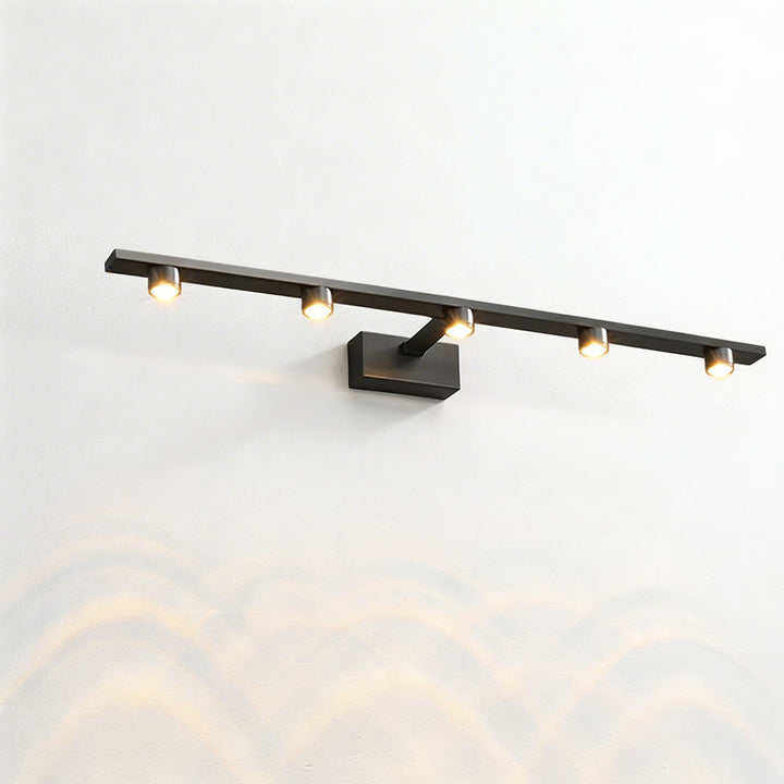 Modern Black Bathroom Vanity Light Bar Wall Mounted LED Glass 3000K Warm Light