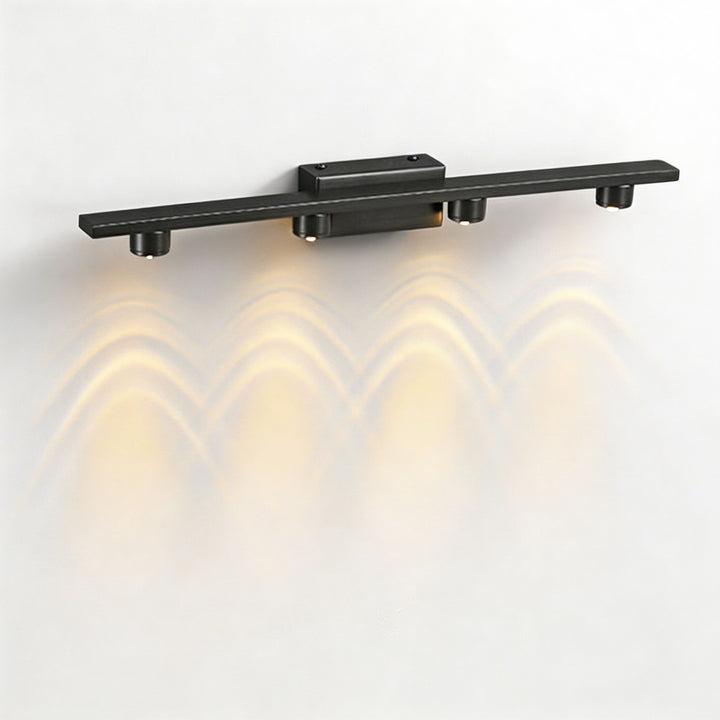 Modern Black Bathroom Vanity Light Bar Wall Mounted LED Glass 3000K Warm Light