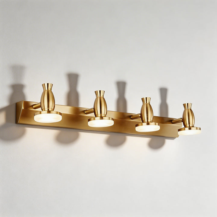 Modern Gold Bathroom Vanity Lights Wall Mounted Adjustable LED Fixture 3/4 Light