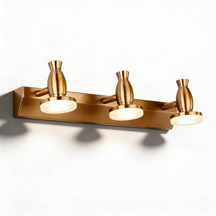 Modern Gold Bathroom Vanity Lights Wall Mounted Adjustable LED Fixture 3/4 Light