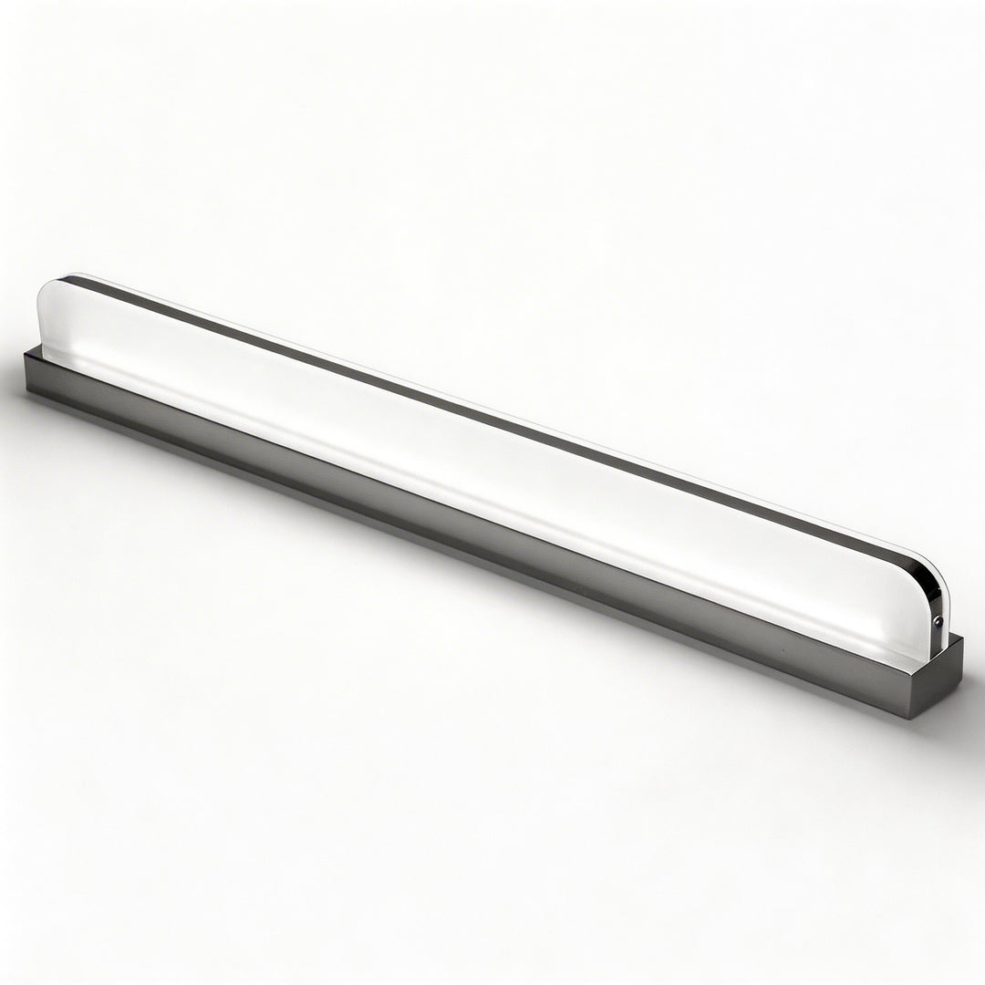 Modern LED Bathroom Vanity Lights Wall Mounted with Polished Iron Trim and Ambient Glow
