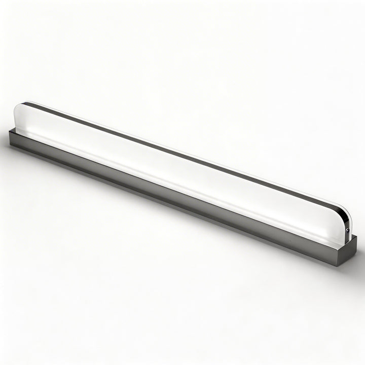 Modern LED Bathroom Vanity Lights Wall Mounted with Polished Iron Trim and Ambient Glow