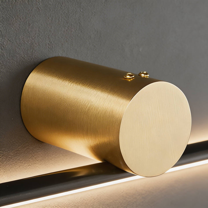 Modern Linear Bathroom Vanity Light Bar Wall Mounted Copper Acrylic LED Dimmable