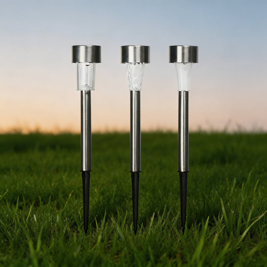 Solar Garden Lights Waterproof Stake-In LED Outdoor Lanterns Automatic Dusk-to-Dawn Eco-Friendly