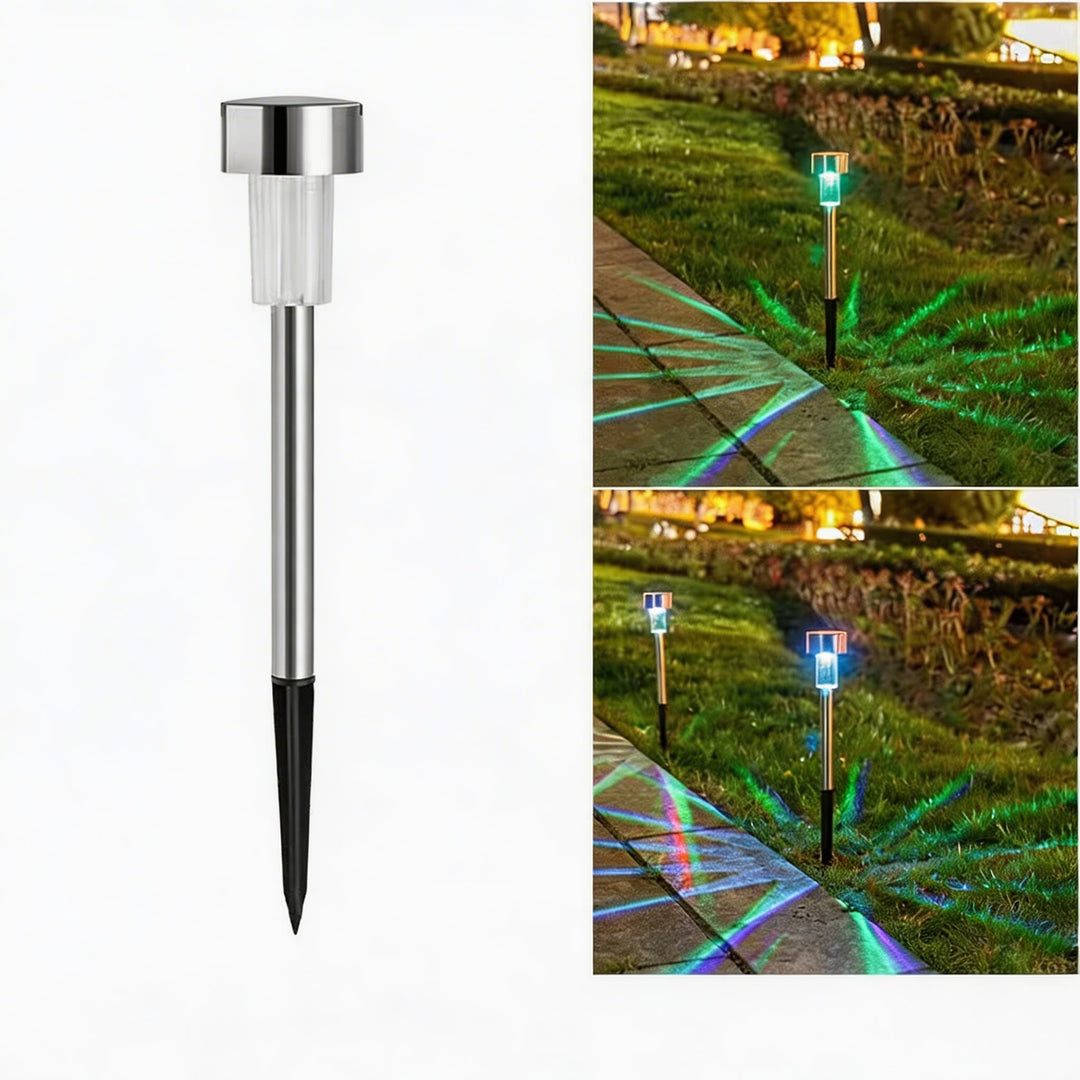 Solar Garden Lights Waterproof Stake-In LED Outdoor Lanterns Automatic Dusk-to-Dawn Eco-Friendly